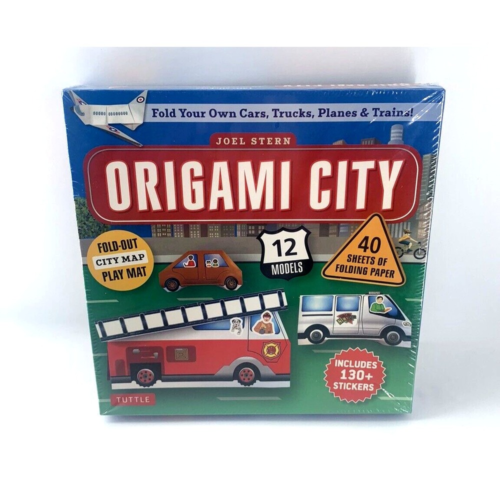 Tuttle Origami City Kit Joel Stern 12 Models 40 Sheets Stickers Map New Sealed